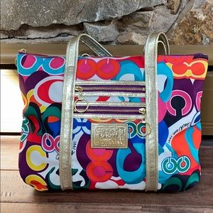 Coach poppy multicolored shoulder bag K0932-13839